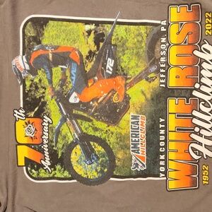 70th Anniversary White Rose Hillclimbs Gray Men's Large T-Shirt